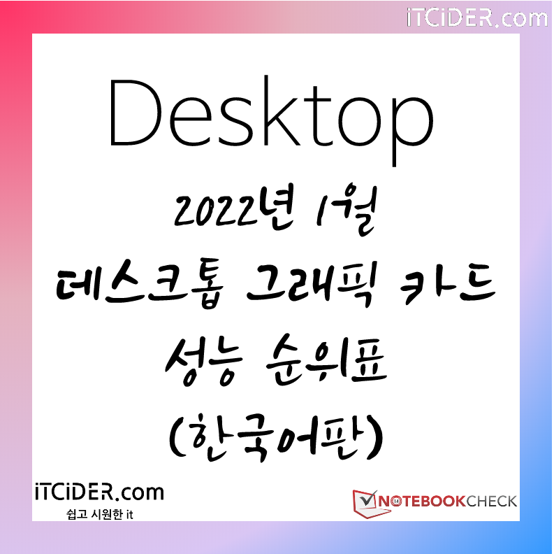 2022년 1월 최신 데스크톱 그래픽 성능 순위표 (한국어판) 1