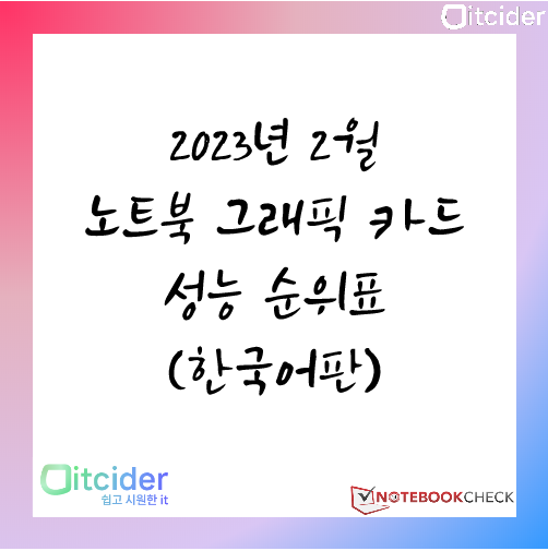 2023년 2월 노트북 그래픽카드 성능 순위 (한국어판) 1