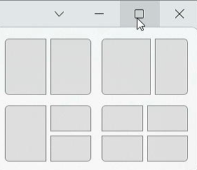 윈도우 11 창 확대(네모 버튼)에 커서 올릴 경우 옵션 제거하기 5