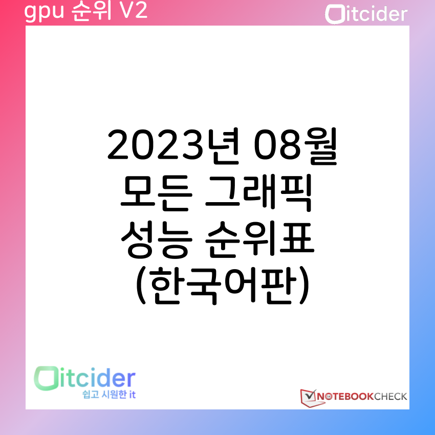 2023년 8월 모든 그래픽카드 성능 순위 (한국어판) 3