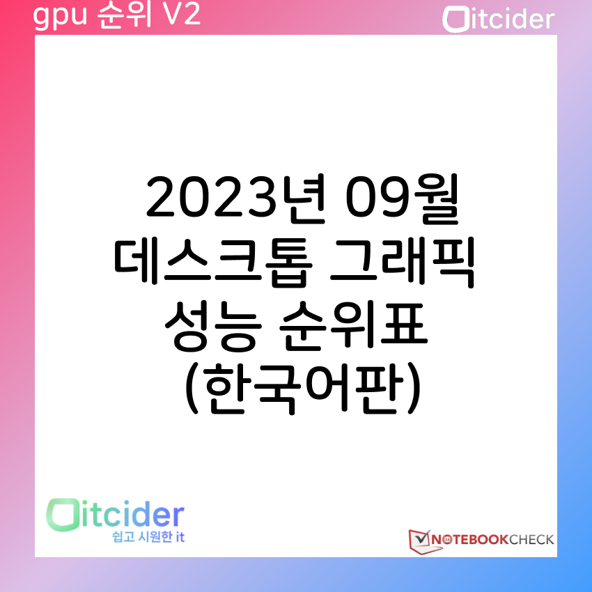 2023년 9월 데스크톱 그래픽카드 성능 순위 (한국어판) 9